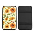 thumbnail image 1 of Bingfone Car Four-Season Universal Armrest Box Mat,Car Armrest Seat Cover Soft Leather Waterproof Armrest Cover Center Console Mat-Sunflowers And Butterflies, 1 of 7