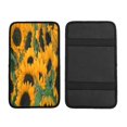 thumbnail image 1 of Bingfone Car Four-Season Universal Armrest Box Mat,Car Armrest Seat Cover Soft Leather Waterproof Armrest Cover Center Console Mat-Sunflowers, 1 of 7