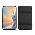 thumbnail image 1 of Bingfone Car Four-Season Universal Armrest Box Mat,Car Armrest Seat Cover Soft Leather Waterproof Armrest Cover Center Console Mat-Sunshine Colorful Cloud Rabbit, 1 of 7