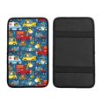 thumbnail image 1 of Bingfone Car Four-Season Universal Armrest Box Mat,Car Armrest Seat Cover Soft Leather Waterproof Armrest Cover Center Console Mat-Vehicles Cartoon With Funny Drivers, 1 of 7