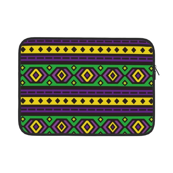 Bingfone Carnival Mardi Gras Laptop Sleeve Case 13 Inch, 360° Protective Computer Carrying Bag