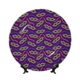 thumbnail image 1 of Bingfone Carnival Masks and Beads Print Bone China Dinner Decorative Plates,Handmade Ceramic Dinner Plate with Stand for Home Club-7in, 1 of 6