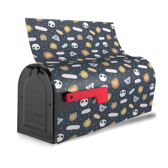Bingfone Cartoon Animals Magnetic Mailbox Cover Standard Size for Garden Yard Outdoor Decorations-21x18 in