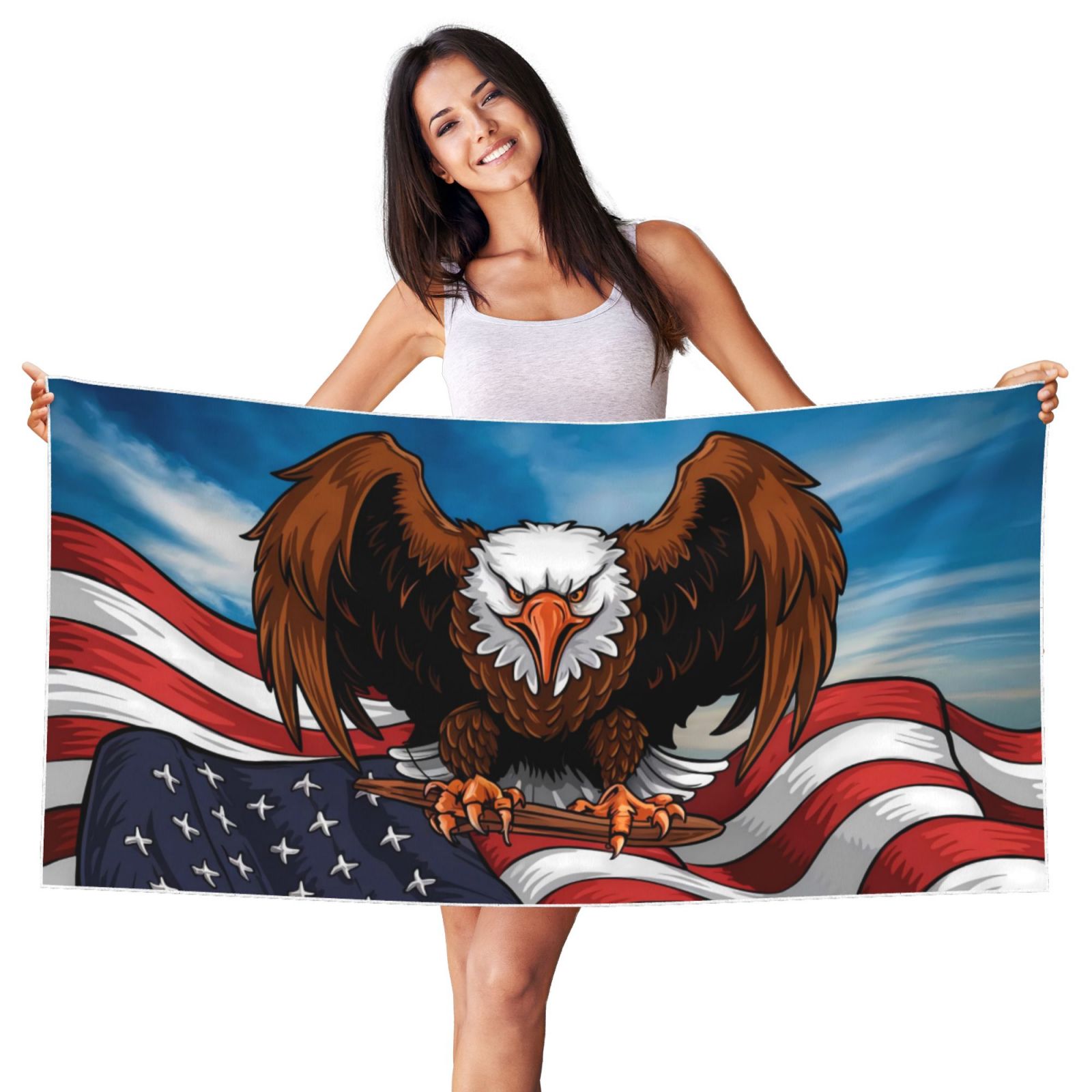 Eagle Brave Sheet Towel 75cm x 170cm Design Your Own Custom