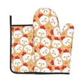 thumbnail image 1 of Bingfone Cartoon Chicken Print Oven Mitts Pot Holders Set 2 PCS for Kitchen for Cooking Grilling Baking BBQ Pot Holders Cook Essentials, 1 of 7