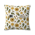 Bingfone Cartoon Corn Pumpkin Sunflower Linen Throw Pillow Covers