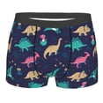 thumbnail image 1 of Bingfone Cartoon Dinosaur Men's Underwear - Casual Stretch Boxer Briefs-X-Large, 1 of 7