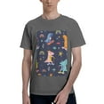 thumbnail image 1 of Bingfone Cartoon Dinosaur Scooter Sport Blue Men'S Loose Fit Short-Sleeve Pocket T-Shirt, 1 of 7