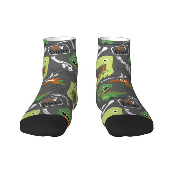 Bingfone Cartoon Dinosaurs Design Patterned Men'S Women'S Casual Cotton Socks