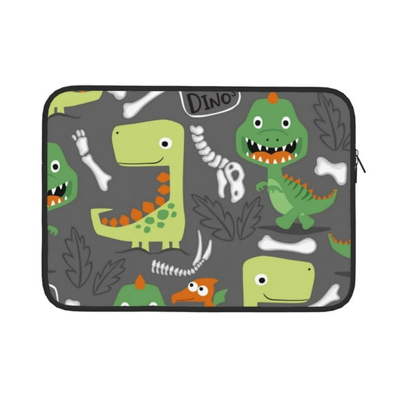 Bingfone Cartoon Dinosaurs Laptop Sleeve Case 13 Inch, 360° Protective Computer Carrying Bag