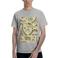 thumbnail image 1 of Bingfone Cartoon Dinosaurs Men'S Loose Fit Short-Sleeve Pocket T-Shirt, 1 of 7