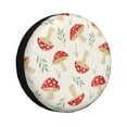 thumbnail image 1 of Bingfone Cartoon Flat Mushrooms Spare Tire Cover Weatherproof Universal Wheel Protectors For Rv Camper Travel Trailer Suv Truck 16 Inch, 1 of 9