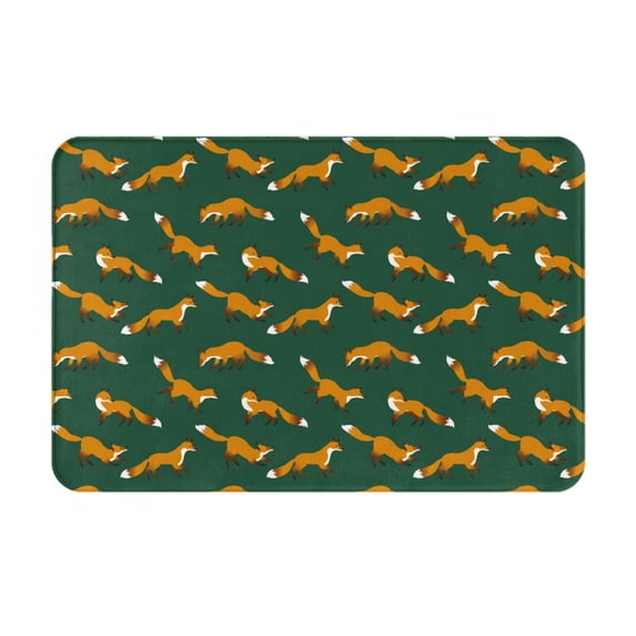 Bingfone Cartoon Fox 1 Door Mat 16"x24" Front Entrance Non-Slip Low Profile Washable for Entryway