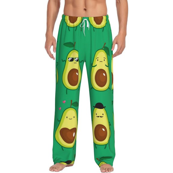 Bingfone Cartoon Fruit 1 Mens All Over Print Sleep Pajama Pants-Small
