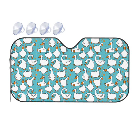 Bingfone Cartoon Funny Goose Car Windshield Sunshade,Sun Foldable Sun Shield Sun Visor for Car - Medium