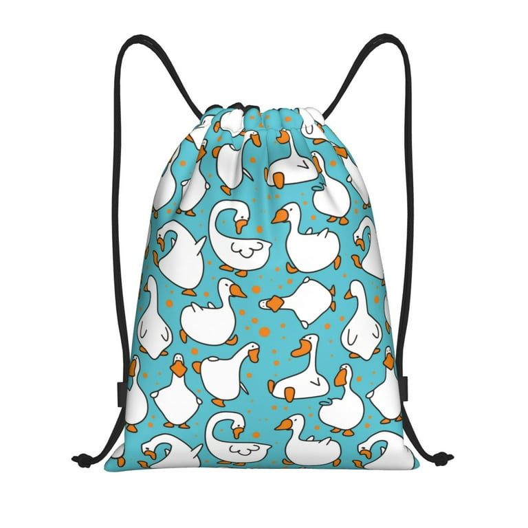Bingfone Cartoon Funny Goose Drawstrings Backpacks Bags For Men