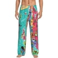 thumbnail image 1 of Bingfone Cartoon Map Of Europe Mens All Over Print Sleep Pajama Pants-Small, 1 of 9