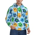 thumbnail image 1 of Bingfone Cartoon Monster Men's Drawstring Hoodie Long Sleeve Pocket Sweatshirts-Large, 1 of 6