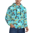 thumbnail image 1 of Bingfone Cartoon Monster Truck Men's Drawstring Hoodie Long Sleeve Pocket Sweatshirts-Small, 1 of 6