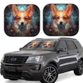 thumbnail image 1 of Bingfone Cartoon Pattern Corgi Windshield Sun Shade 2-Piece Foldable Car Front Window Sunshade for Most Sedans SUV Truck - Medium, 1 of 7