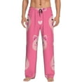 thumbnail image 1 of Bingfone Cartoon Pigs And Hearts Mens All Over Print Sleep Pajama Pants-Small, 1 of 9