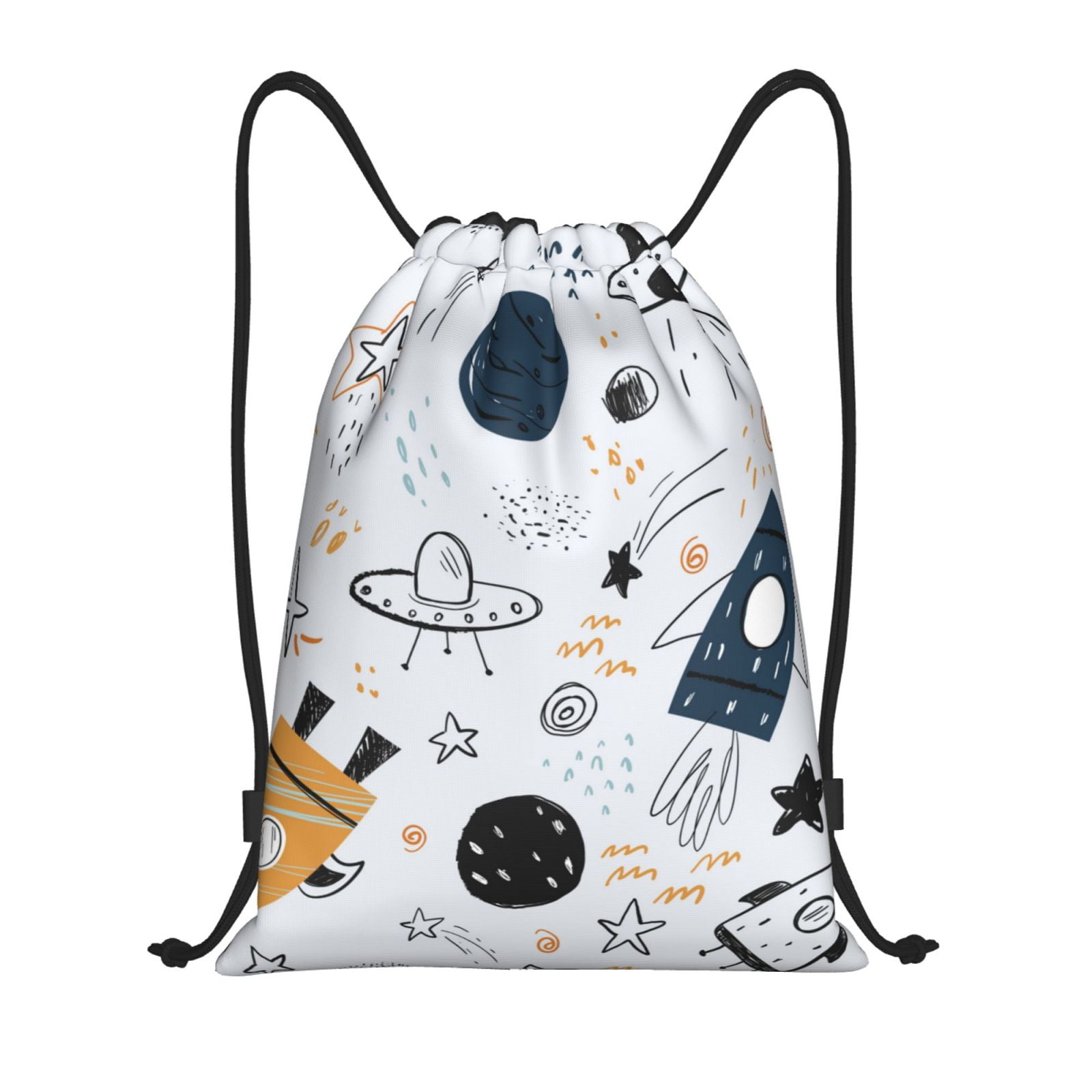 Bingfone Cartoon Drawstrings Backpacks Bags For Men Women Gym