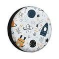 thumbnail image 1 of Bingfone Cartoon Planets Spare Tire Cover Weatherproof Universal Wheel Protectors For Rv Camper Travel Trailer Suv Truck 15 Inch, 1 of 9