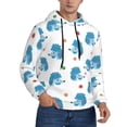 thumbnail image 1 of Bingfone Cartoon Poodle Dog Men's Drawstring Hoodie Long Sleeve Pocket Sweatshirts-Large, 1 of 6
