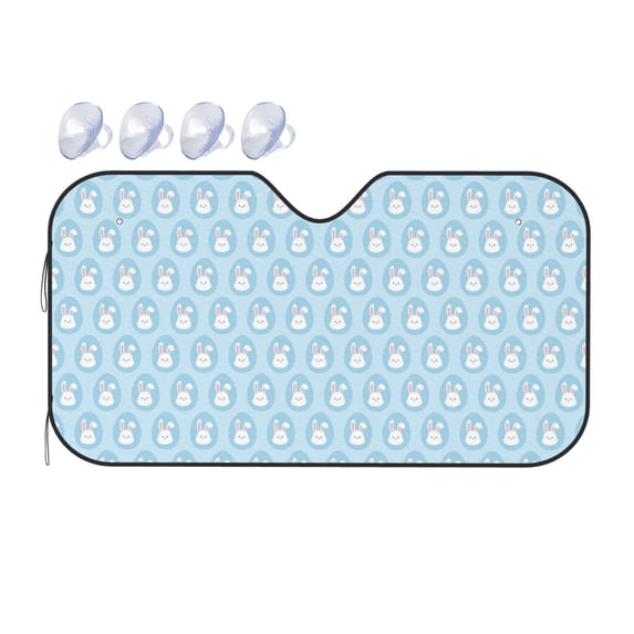 Bingfone Cartoon Rabbit Car Windshield Sunshade,Sun Foldable Sun Shield Sun Visor for Car - Small