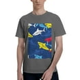 thumbnail image 1 of Bingfone Cartoon Shark Men'S Loose Fit Short-Sleeve Pocket T-Shirt, 1 of 7