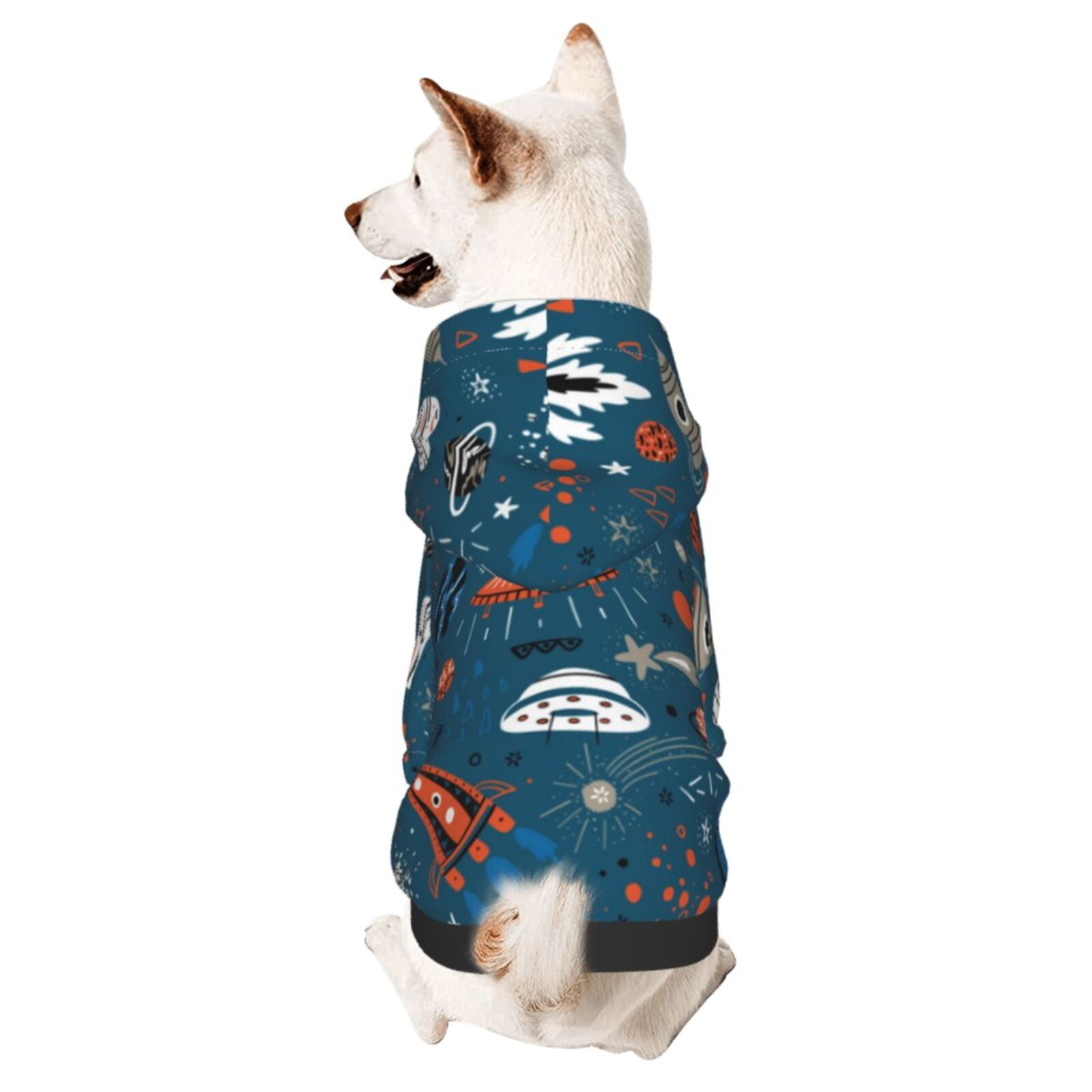 Bingfone Cartoon Space1 Dog Clothes Hoodie, Pet Winter Coat,Puppy