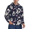 thumbnail image 1 of Bingfone Cartoon Spaceship Men's Drawstring Hoodie Long Sleeve Pocket Sweatshirts-Large, 1 of 6