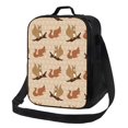 Bingfone Cartoon Squirrel Reusable Insulated Lunch Bag Cooler for Work