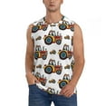 thumbnail image 1 of Bingfone Cartoon Tractor Pattern Men's Tank Tops Workout Sleeveless Tee Shirts Running Beach Tanks for Men-Large, 1 of 8