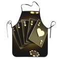 thumbnail image 1 of Bingfone Casino Cards 1 for Tie-up Apron, Unisex Waterproof and Stain-Resistant Bib Apron for Kitchen Garden Painting, 1 of 7
