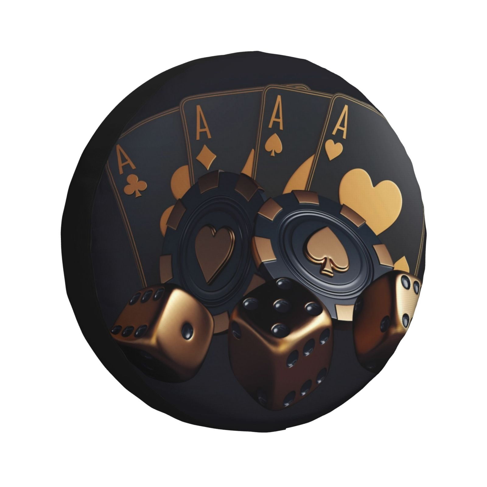 Bingfone Casino Cards Poker Spare Tire Cover Weatherproof Universal ...