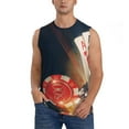 thumbnail image 1 of Bingfone Casino Poker Chips Pattern Men's Tank Tops Workout Sleeveless Tee Shirts Running Beach Tanks for Men-3X-Large, 1 of 4