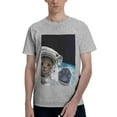 thumbnail image 1 of Bingfone Cat Astronaut Men'S Loose Fit Short-Sleeve Pocket T-Shirt, 1 of 7