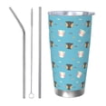thumbnail image 1 of Bingfone Cat Fish for 20 Oz Stainless Steel Travel Mug Double Wall Water Coffee Cup for Home,Office, Outdoor Works Great for Ice Drinks and Hot Beverage-Straw Three-piece Set, 1 of 8