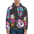 thumbnail image 1 of Bingfone Cat Icecream Men'S Drawstring Hoodie Long Sleeve Pocket Sweatshirts-X-Large, 1 of 9