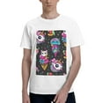 thumbnail image 1 of Bingfone Cat Icecream Men'S Loose Fit Short-Sleeve Pocket T-Shirt, 1 of 7