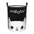 thumbnail image 1 of Bingfone Cat Meow Waterproof Foldable Laundry Hamper Bucket With Handles For Storage Bin,Clothes Hamper (Small), 1 of 8