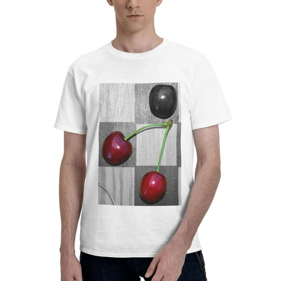 Bingfone Cherries Laid Men'S Loose Fit Short-Sleeve Pocket T-Shirt
