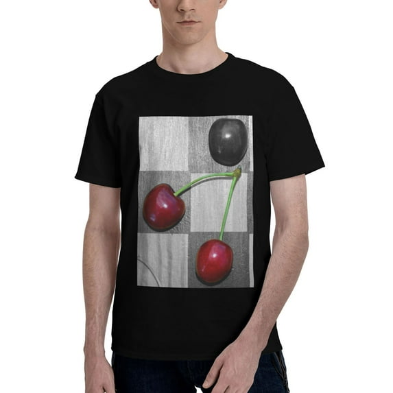 Bingfone Cherries Laid Men'S Loose Fit Short-Sleeve Pocket T-Shirt