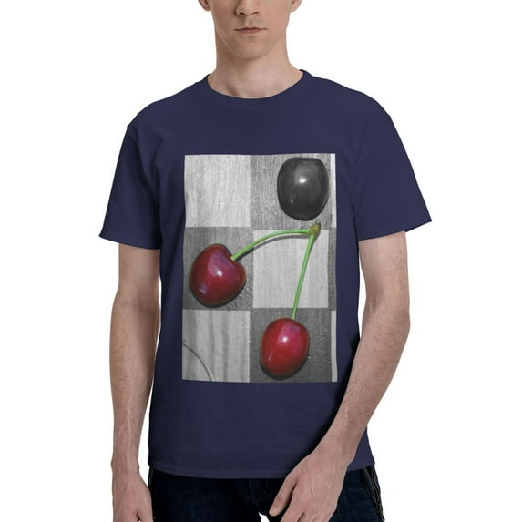 Bingfone Cherries Laid Men'S Loose Fit Short-Sleeve Pocket T-Shirt