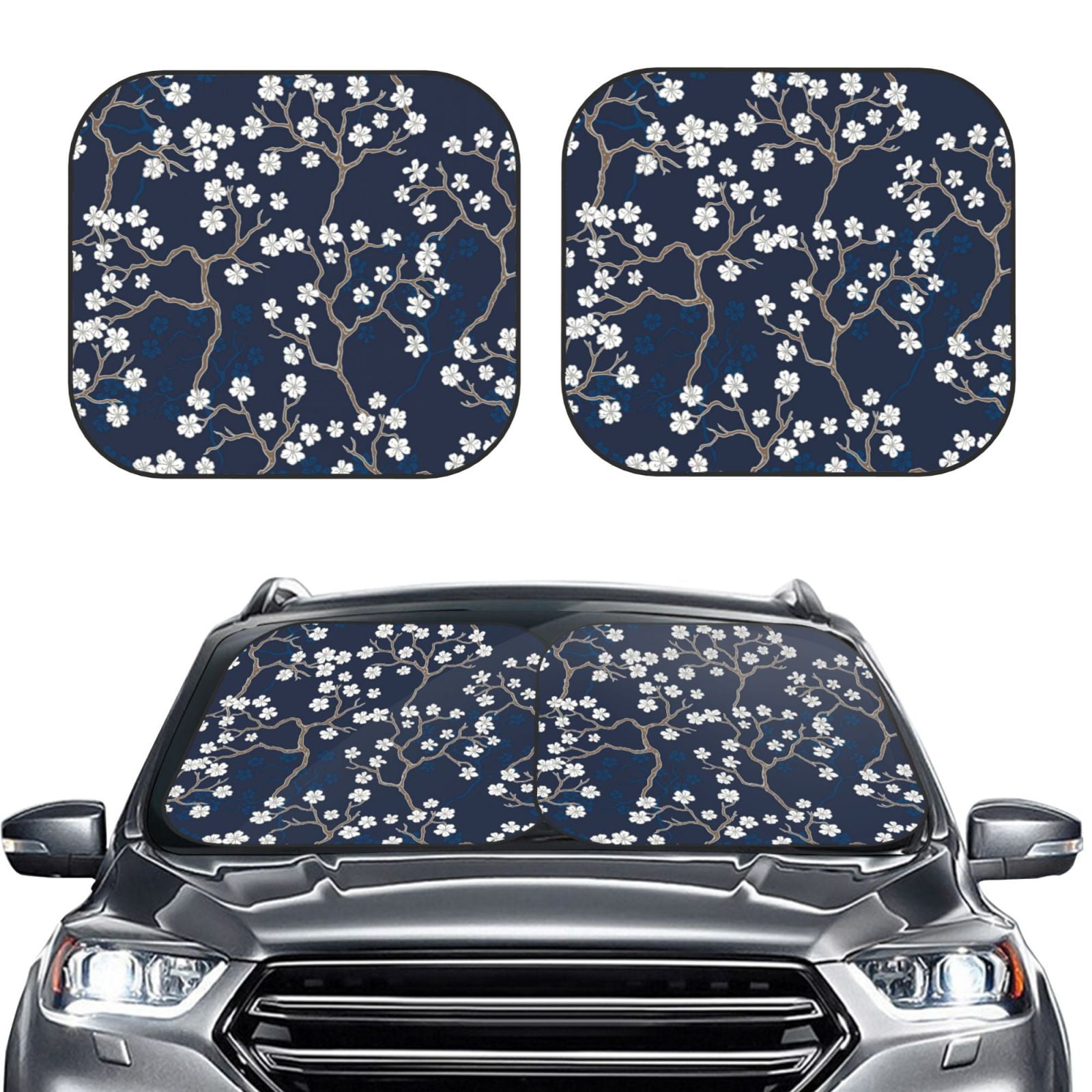 Cherry Print Pattern Car Sun Shade