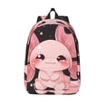 thumbnail image 1 of Bingfone Chibi Axolotl Sakura Fantasy Print Canvas College Laptop Backpack, Large Capacity Lightweight College Bookbag Casual Daypack, 1 of 5
