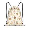 thumbnail image 1 of Bingfone Chicken Family Drawstrings Backpacks Bags for Men Women Gym Drawstrings Bag-Medium, 1 of 8