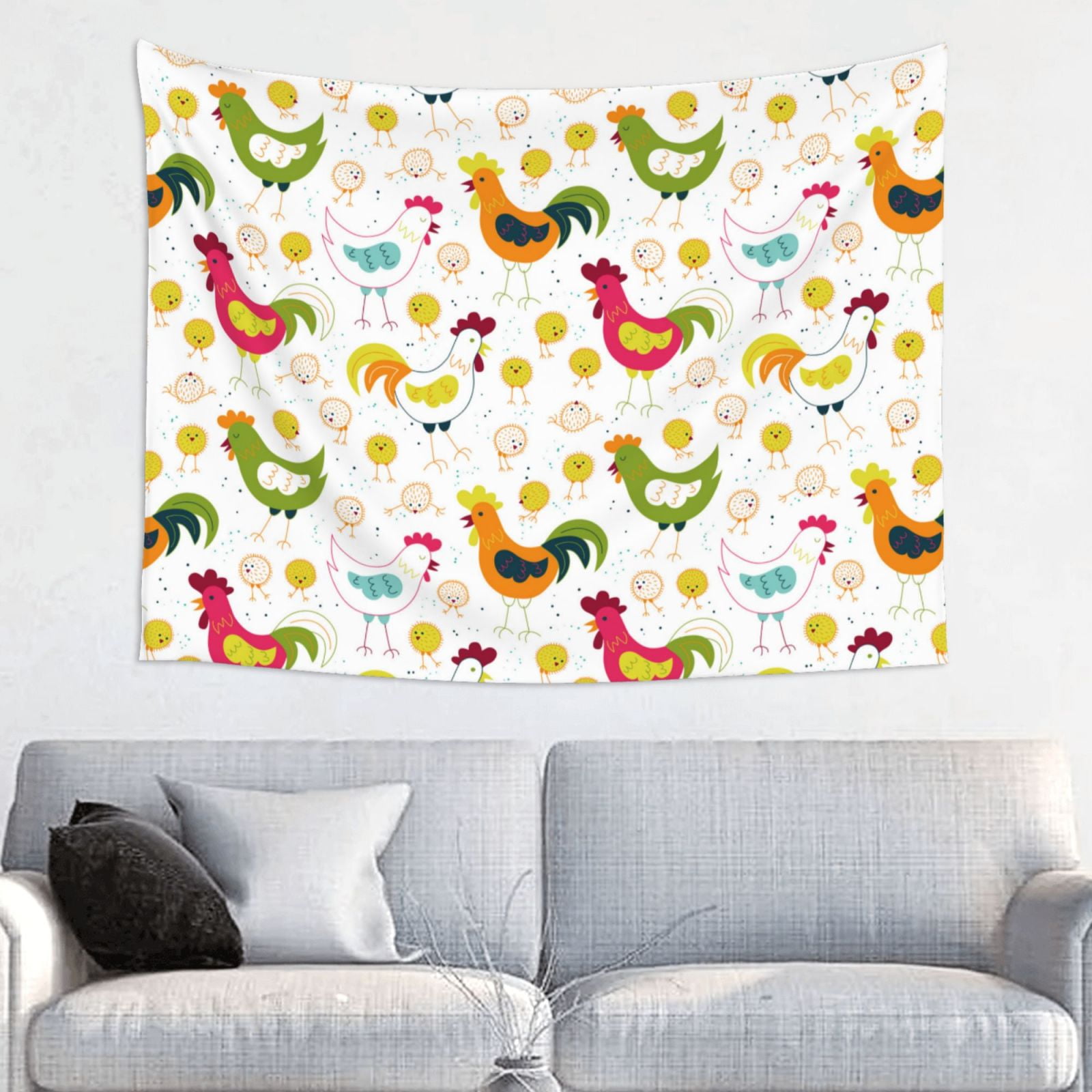 Bingfone Chickens A Tapestry Wall Hanging Decor for Living Room Bedroom