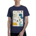 thumbnail image 1 of Bingfone Childish Dinosaur Men'S Loose Fit Short-Sleeve Pocket T-Shirt, 1 of 7